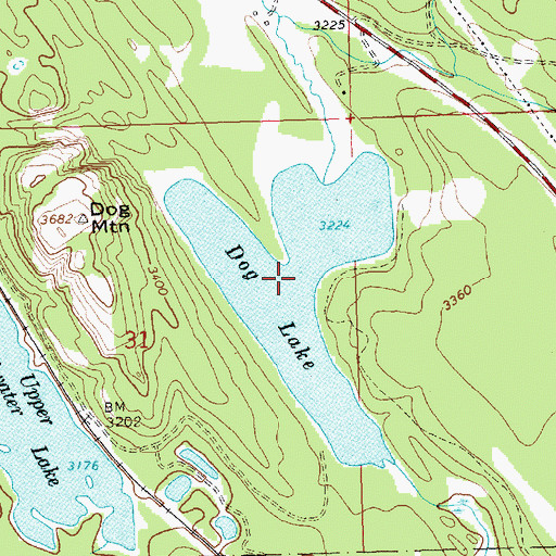 Topographic Map of Dog Lake, MT