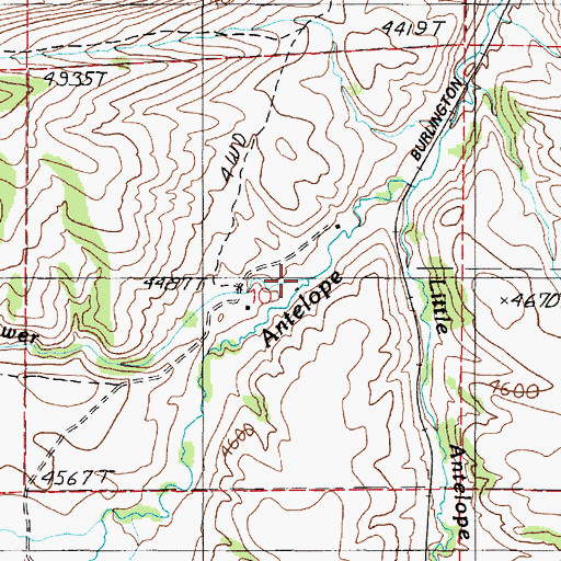 Topographic Map of Dogtown Sewer, MT