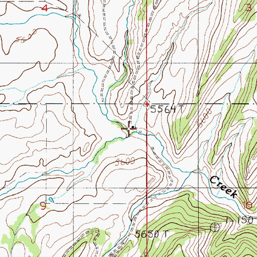 Topographic Map of Doig Ranch, MT