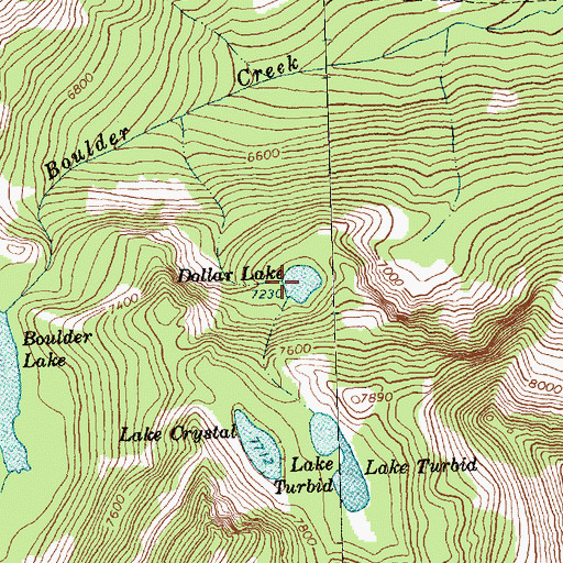 Topographic Map of Dollar Lake, MT