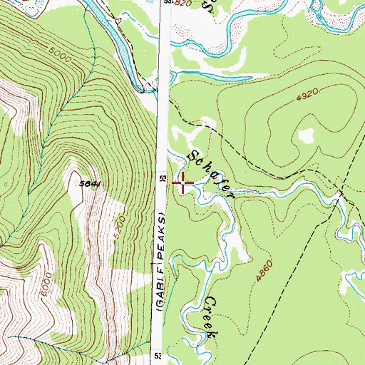Topographic Map of Dolly Varden Creek, MT