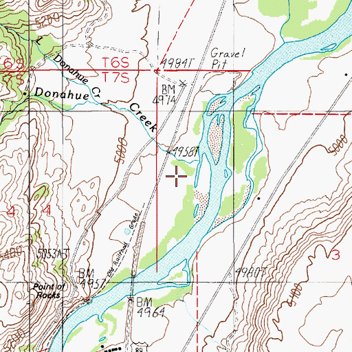 Topographic Map of Donahue Creek, MT