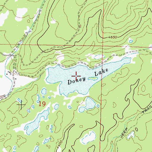 Topographic Map of Doney Lake, MT