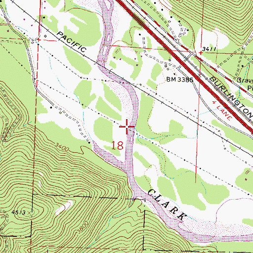 Topographic Map of Donovan Creek, MT
