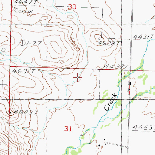 Topographic Map of Dooley Ditch, MT