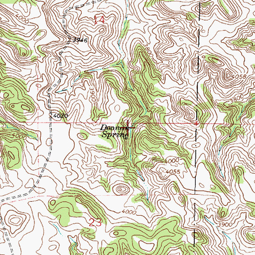 Topographic Map of Doonan Spring, MT