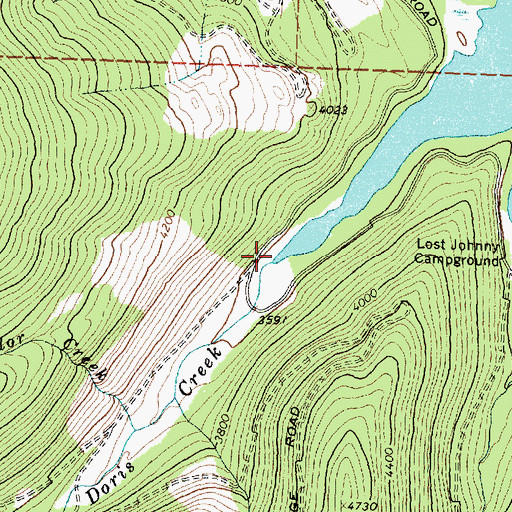 Topographic Map of Doris Creek, MT