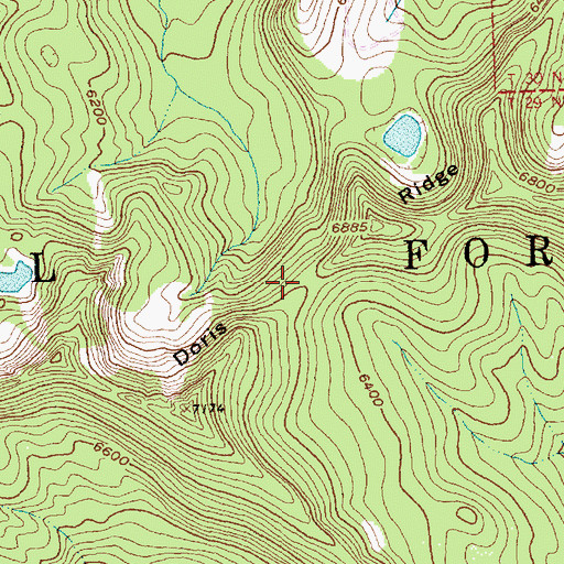 Topographic Map of Doris Ridge, MT