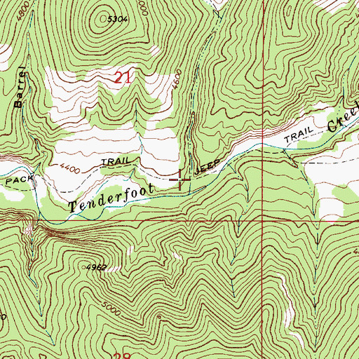 Topographic Map of Double Gulch, MT