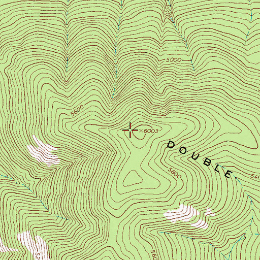 Topographic Map of Double Mountain, MT