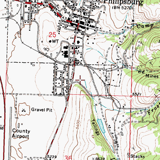 Topographic Map of Douglas Creek, MT