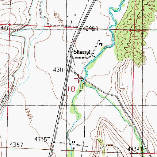 Topographic Map of Douglas Creek, MT
