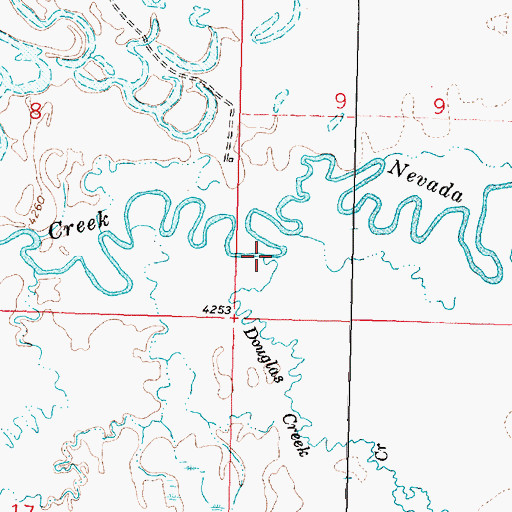 Topographic Map of Douglas Creek, MT