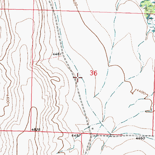Topographic Map of Douglas Creek Canal, MT