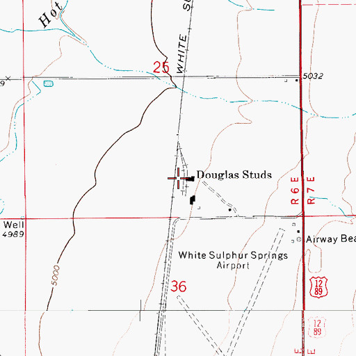 Topographic Map of Douglas Studs, MT