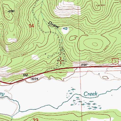 Topographic Map of Dower Draw, MT