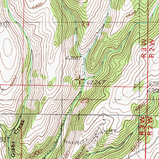 Topographic Map of Downey Creek, MT