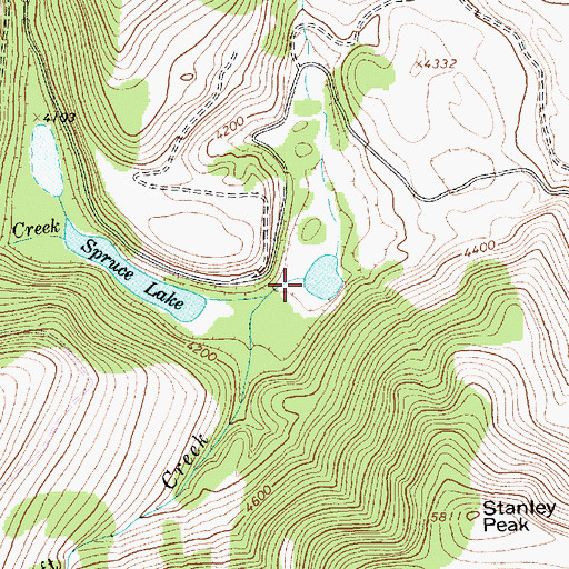 Topographic Map of Drift Creek, MT