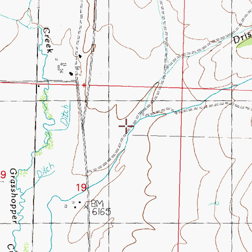 Topographic Map of Driscoll Creek, MT
