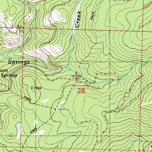 Topographic Map of Driveway Trail, MT