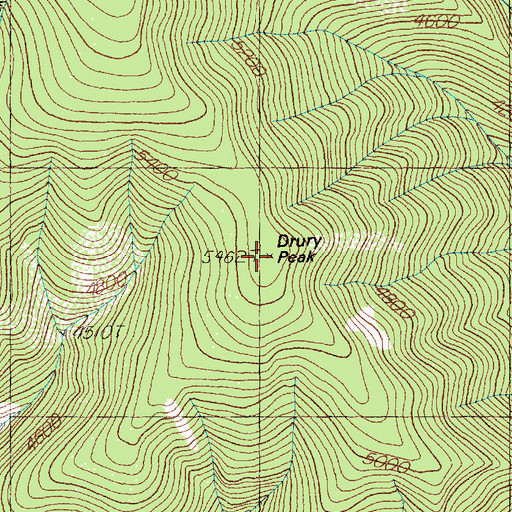 Topographic Map of Drury Peak, MT