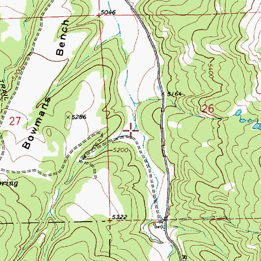 Topographic Map of Dry Canyon, MT