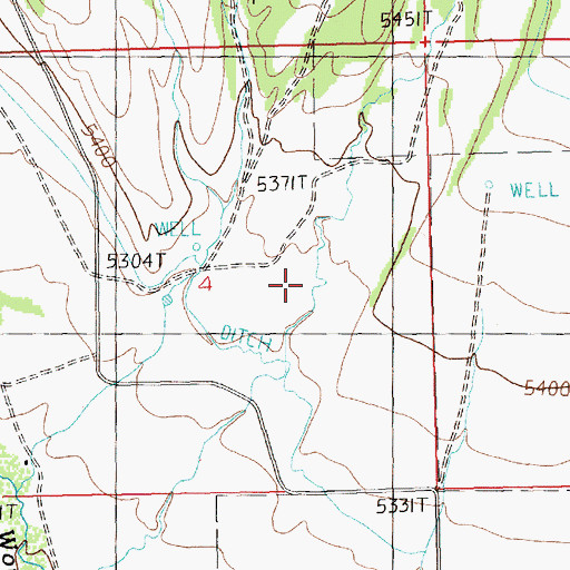 Topographic Map of Dry Coulee, MT