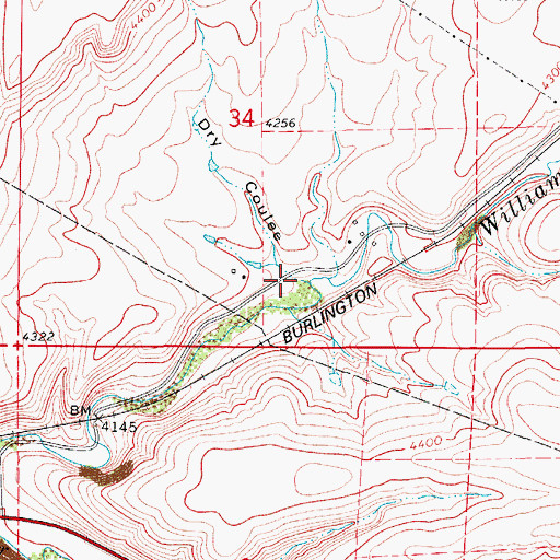 Topographic Map of Dry Coulee, MT