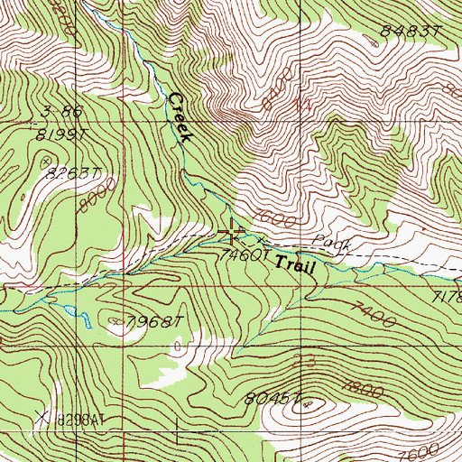 Topographic Map of Dry Creek, MT