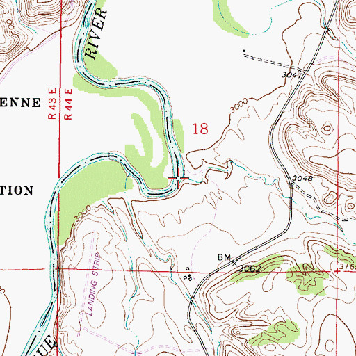 Topographic Map of Dry Creek, MT