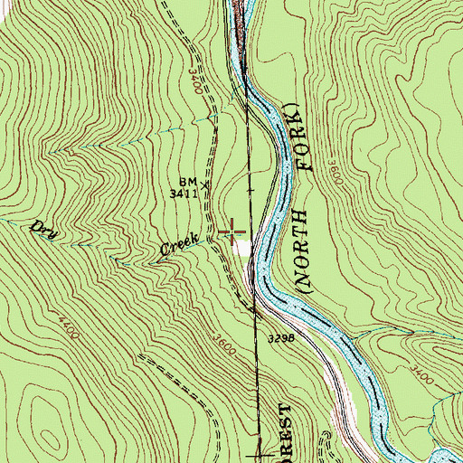Topographic Map of Dry Creek, MT