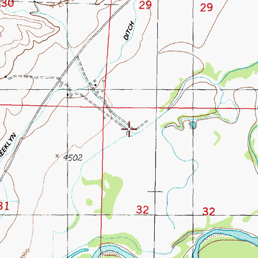 Topographic Map of Dry Creek, MT