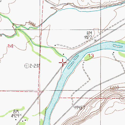 Topographic Map of Dry Creek, MT