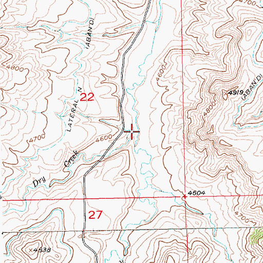 Topographic Map of Dry Creek, MT