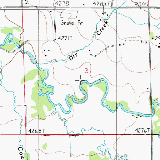 Topographic Map of Dry Creek, MT