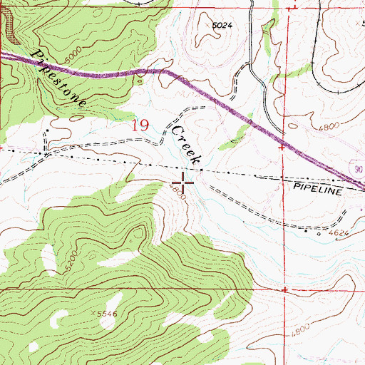 Topographic Map of Dry Creek, MT