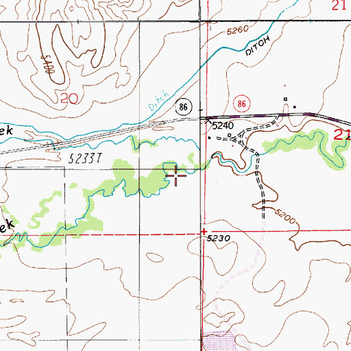 Topographic Map of Dry Creek, MT