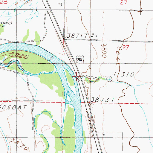 Topographic Map of Dry Creek, MT