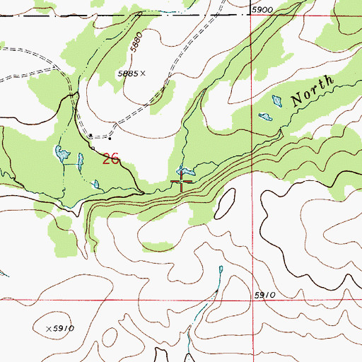 Topographic Map of Dry Creek, MT