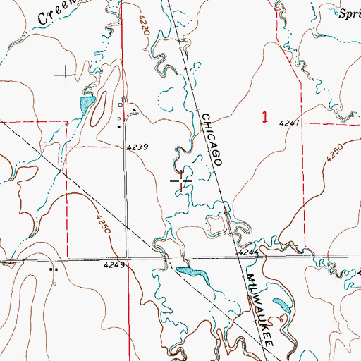 Topographic Map of Dry Creek, MT