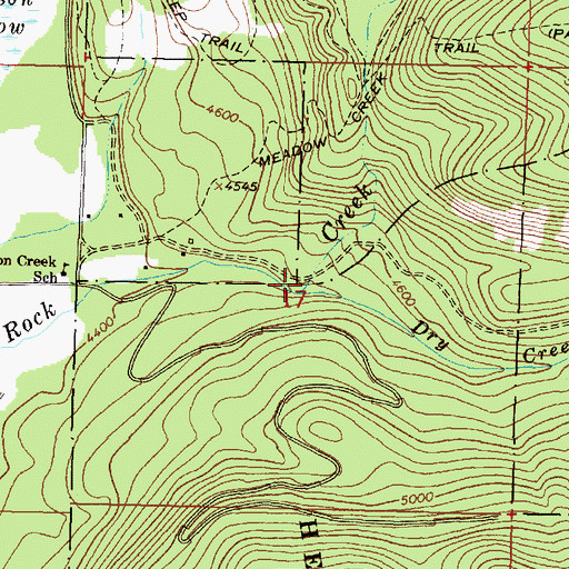 Topographic Map of Dry Creek, MT