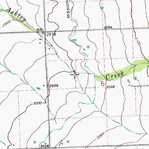 Topographic Map of Dry Creek, MT