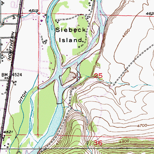 Topographic Map of Dry Creek, MT