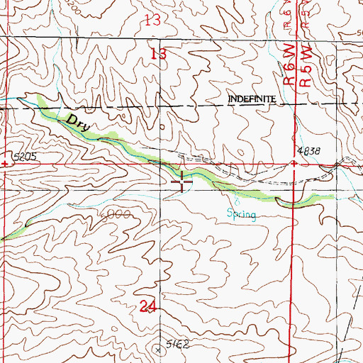 Topographic Map of Dry Creek, MT