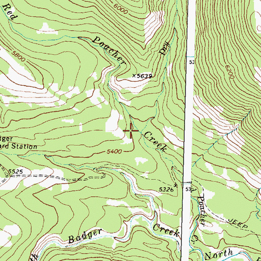 Topographic Map of Dry Creek, MT
