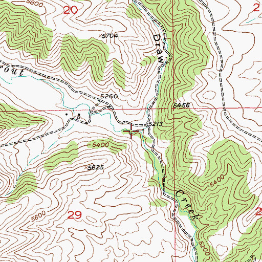 Topographic Map of Dry Draw, MT