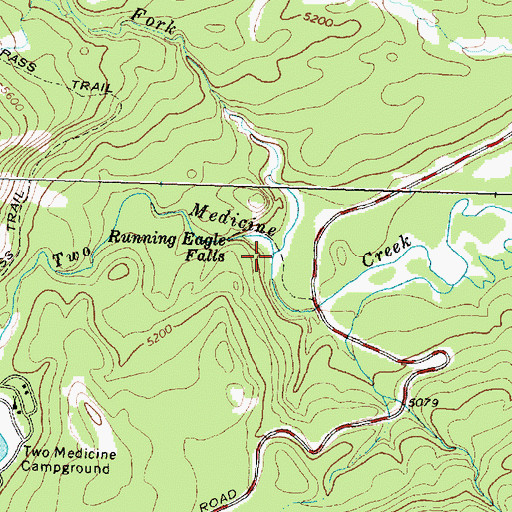 Topographic Map of Dry Fork, MT