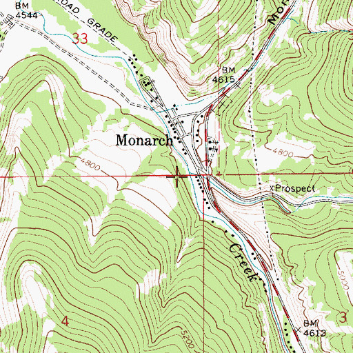 Topographic Map of Dry Fork Belt Creek, MT
