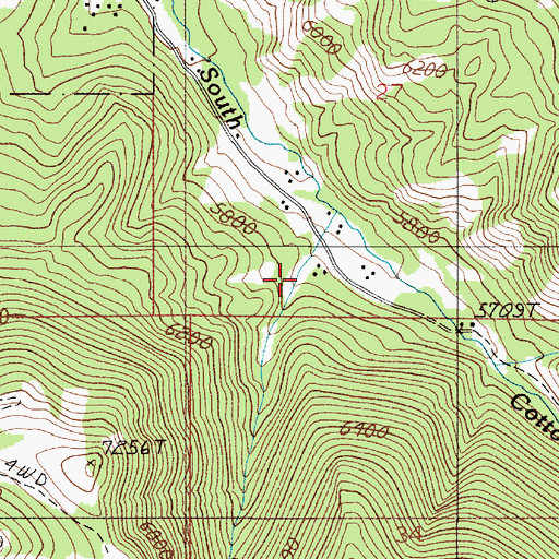 Topographic Map of Dry Gulch, MT