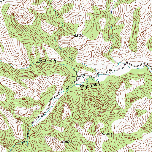 Topographic Map of Dry Gulch, MT